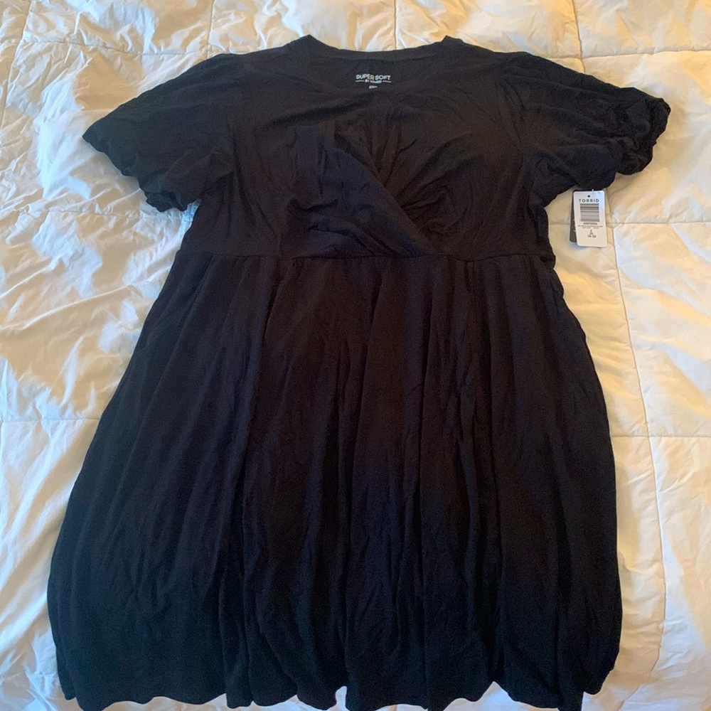 Torrid mini super soft balloon sleeve a-line dress